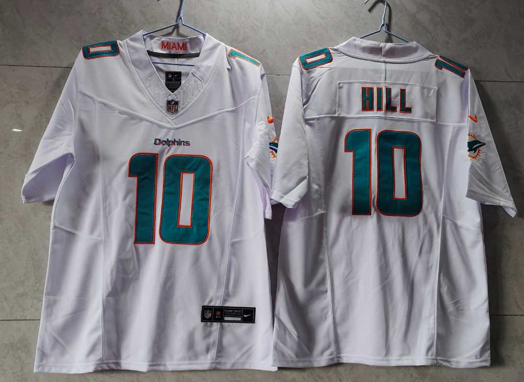 Men's Miami Dolphins #10 Tyreek Hill White 2023 FUSE Vapor Untouchable Stitched Jersey,We sell and wholesale Men's Miami Dolphins #10 Tyreek Hill White 2023 FUSE Vapor Untouchable Stitched Jersey on line form chian!